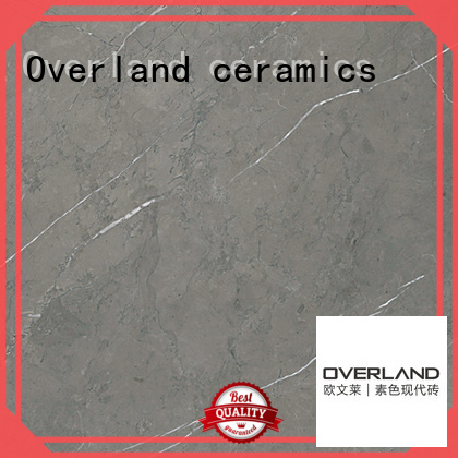 Overland ceramics patterned floor grey marble tile floor from China for bedroom