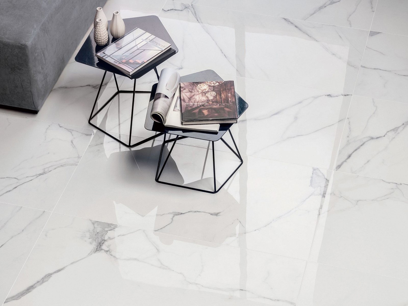 Overland ceramics decorative white and grey marble tiles for sale for kitchen