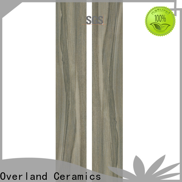 Overland ceramics high quality wood grain porcelain tile factory for bathroom