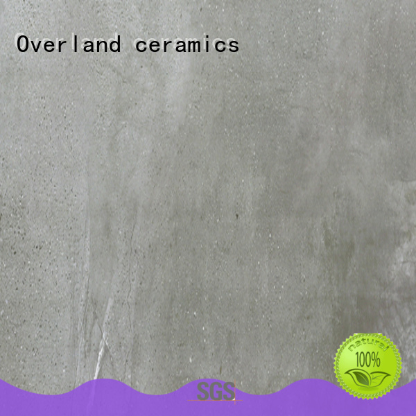 Overland ceramics durable white stone tile factory price for garage floor