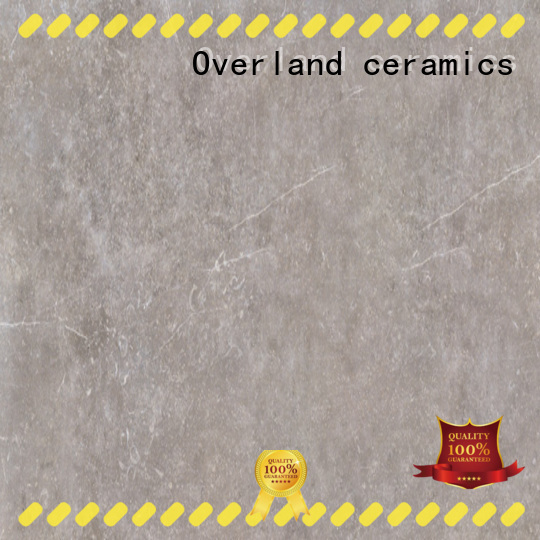 Overland ceramics durable white stone tile factory price for kitchen